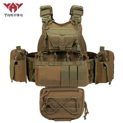 Chaleco táctico YAKEDA MOLLE desmontable con bolsillos modulares