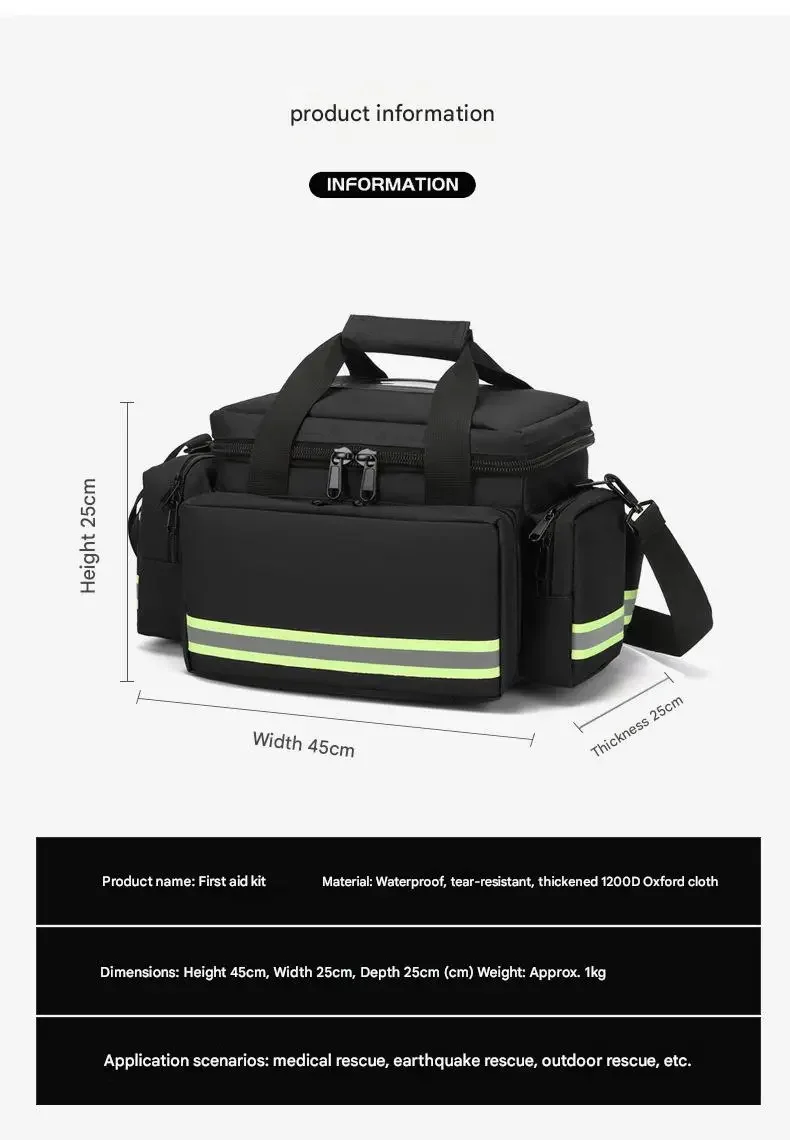 Bolsa de primeros auxilios estilo EHBO con tejido Oxford