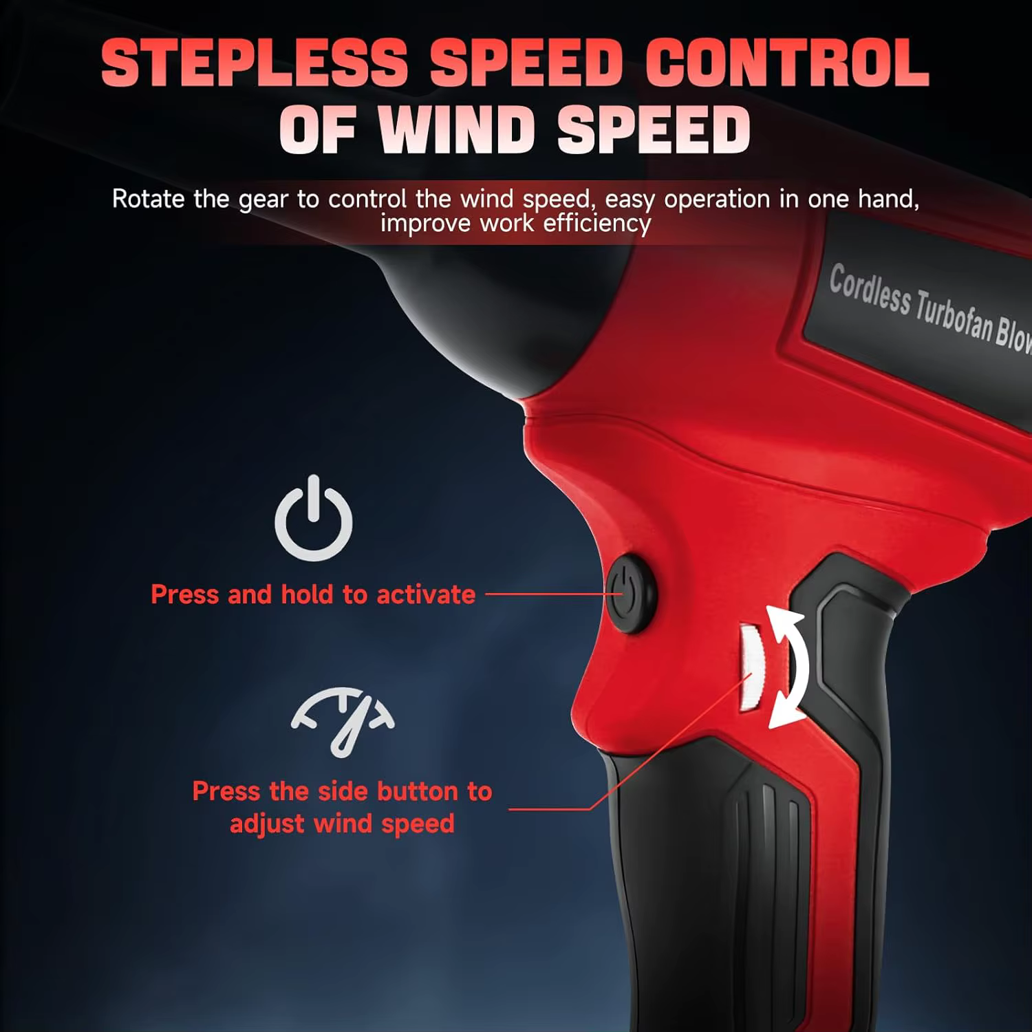Ventilador inalámbrico Makita/Bosch/Dewalt – multiboquilla ajustable - imagen 4