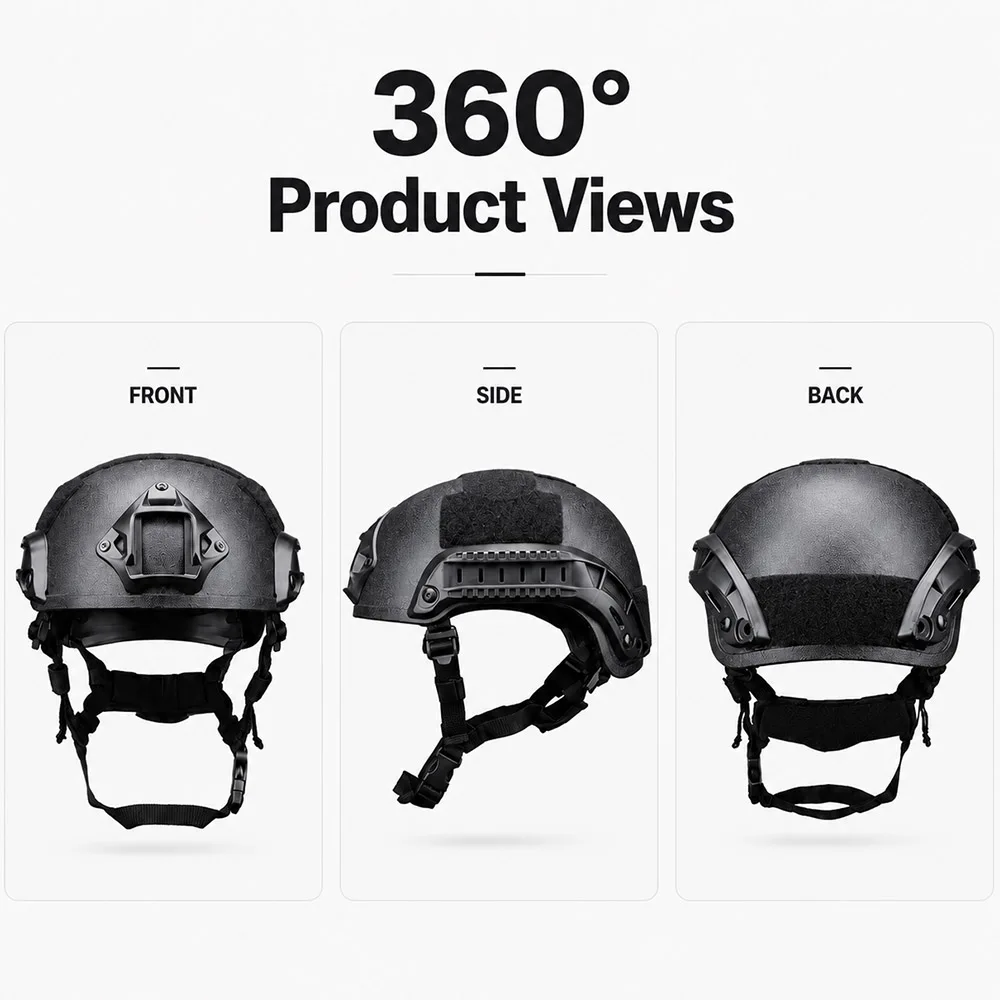 Casco táctico FAST ajustable con gafas y máscara Oni para airsoft - imagen 5