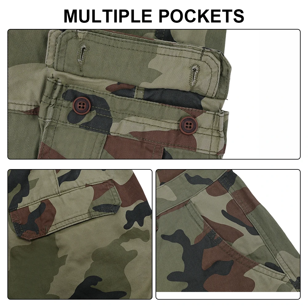 Vista adicional de los pantalones cortos de camuflaje