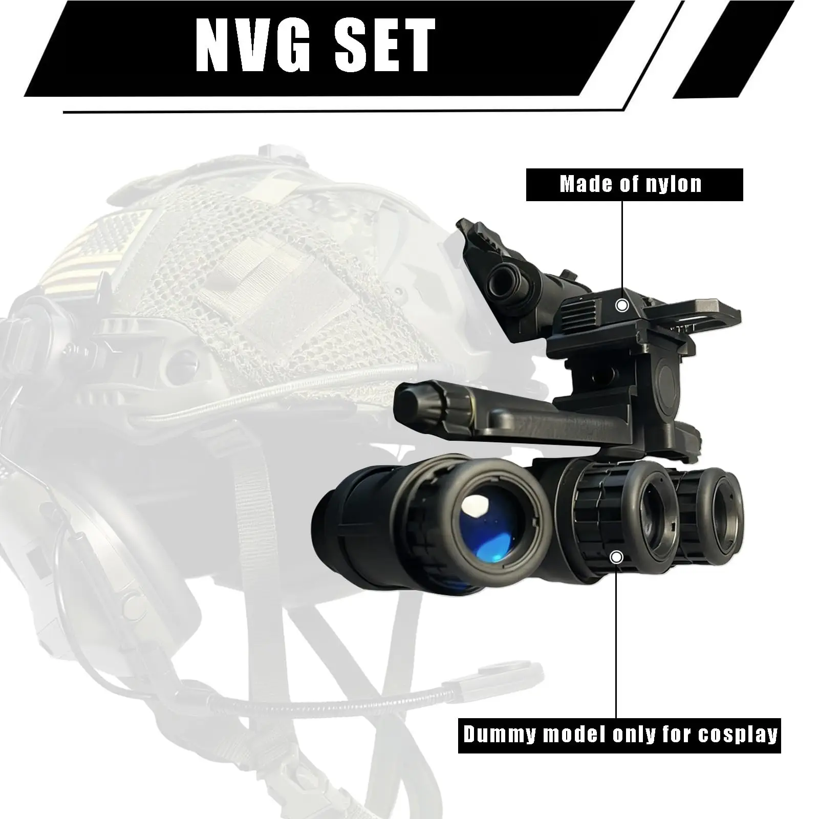 Casco táctico Fast Bump camuflaje con NVG simulado para airsoft - imagen 4
