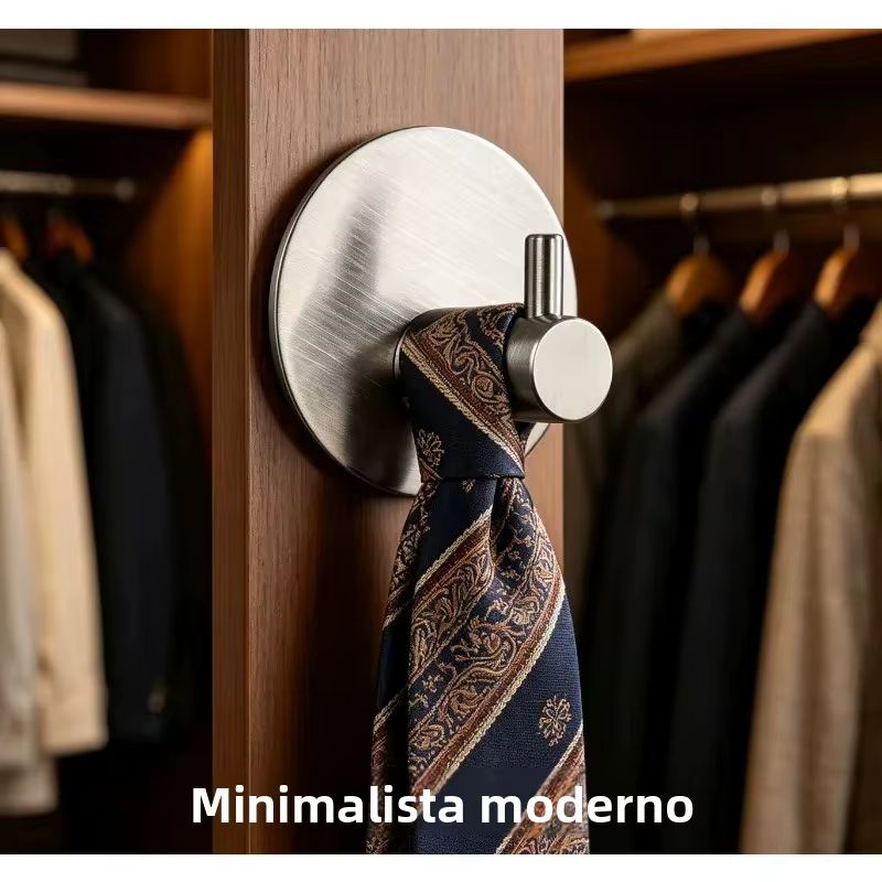 Gancho metálico adhesivo acero inoxidable para pared sin perforaciones - imagen 5