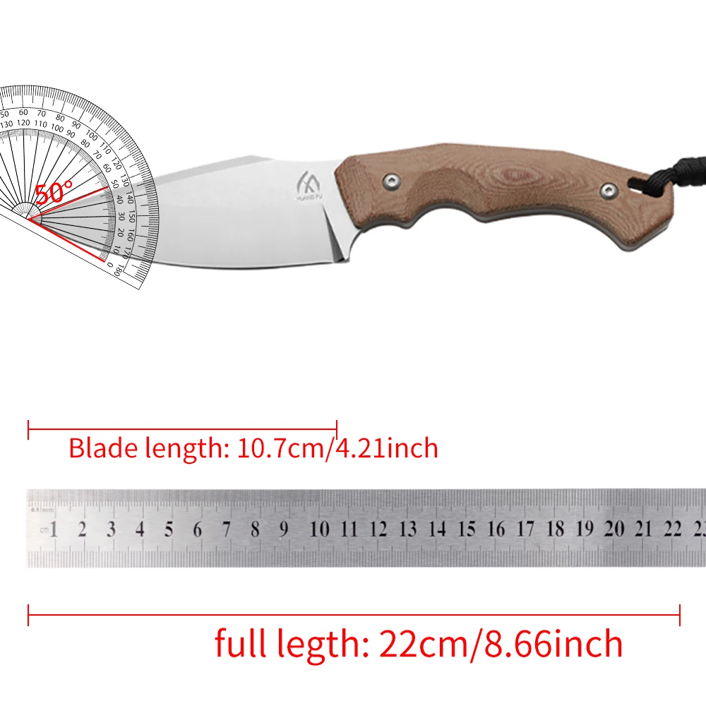 Cuchillo fijo táctico outdoor supervivencia - imagen 4