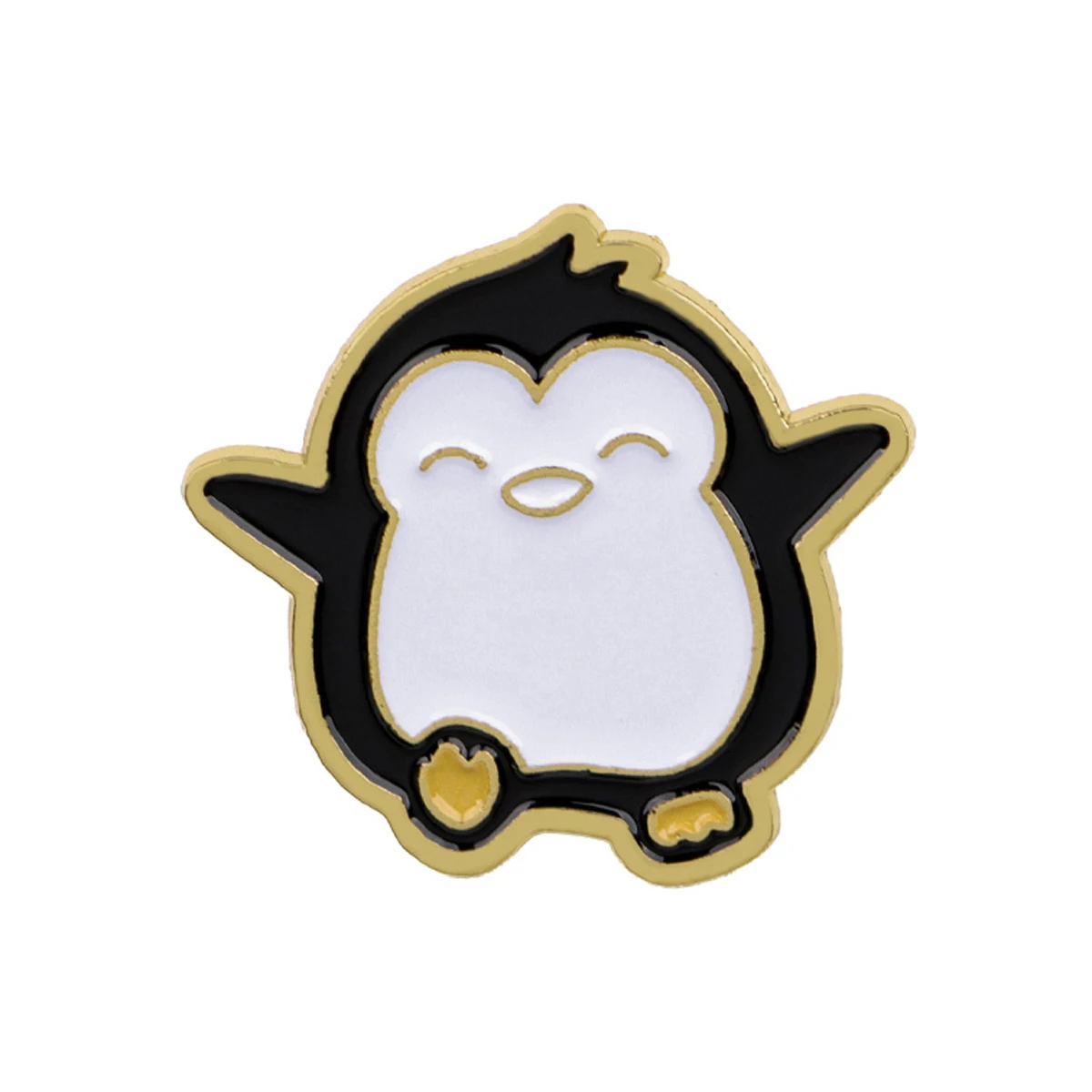 Pingüino de esmalte en broche tipo revers