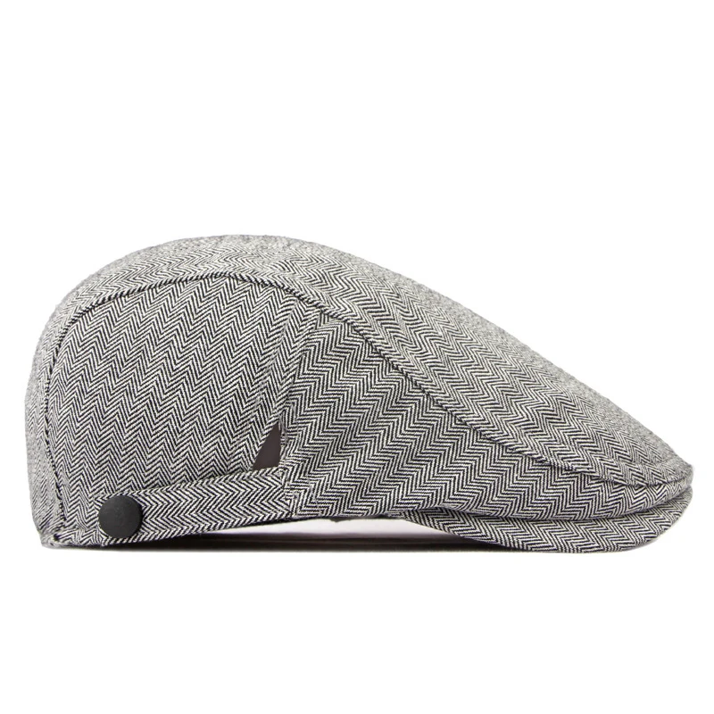 Gorra Plana Tweed Unisex – Estilo Newsboy con Visera y Espiga - imagen 3