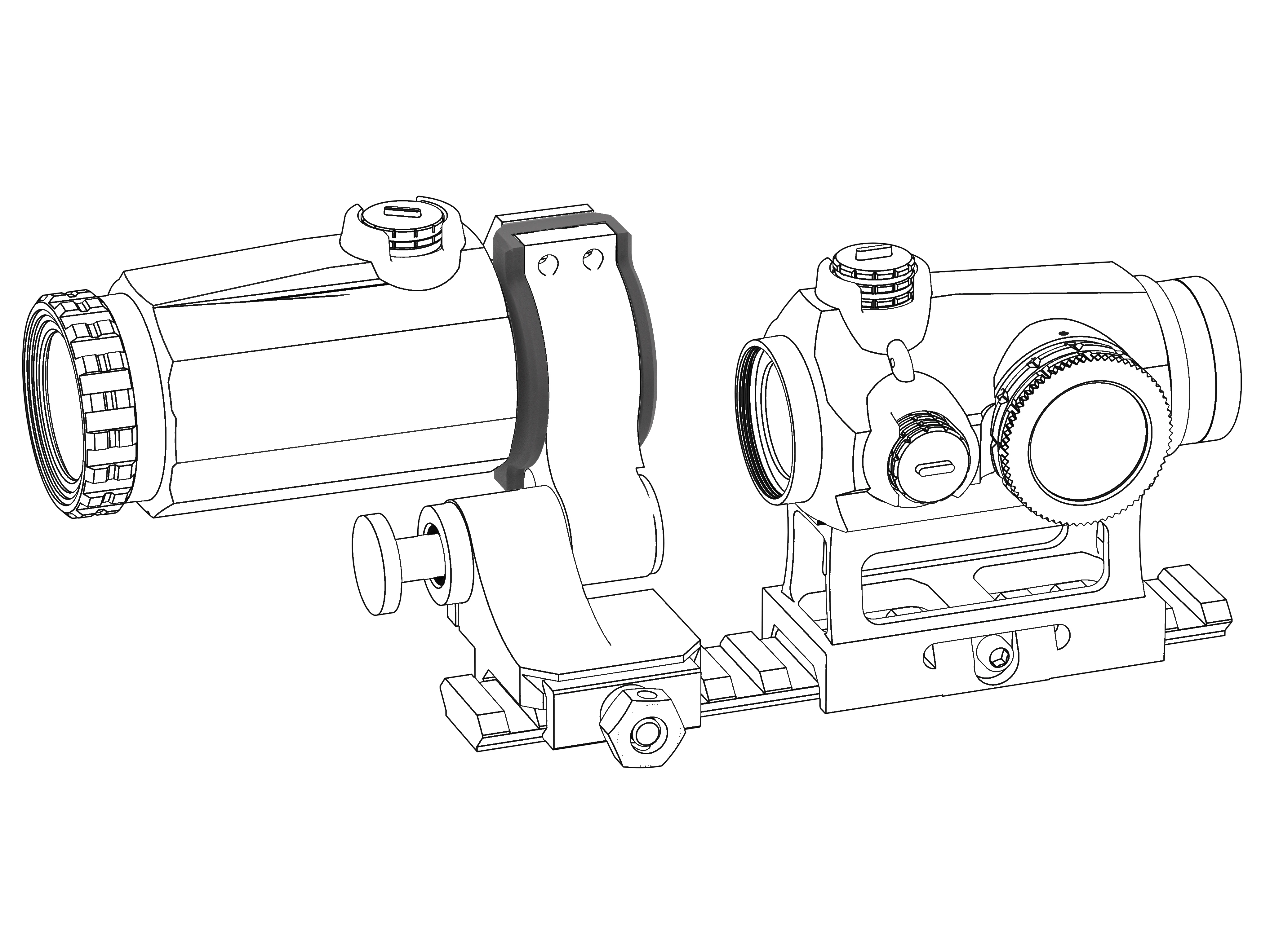 Montura elevadora red dot Vector Optics 30 MOA