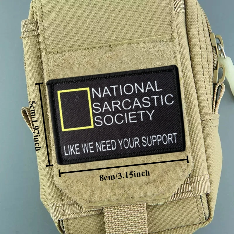 Parche National Sarcasm Society – vista frontal
