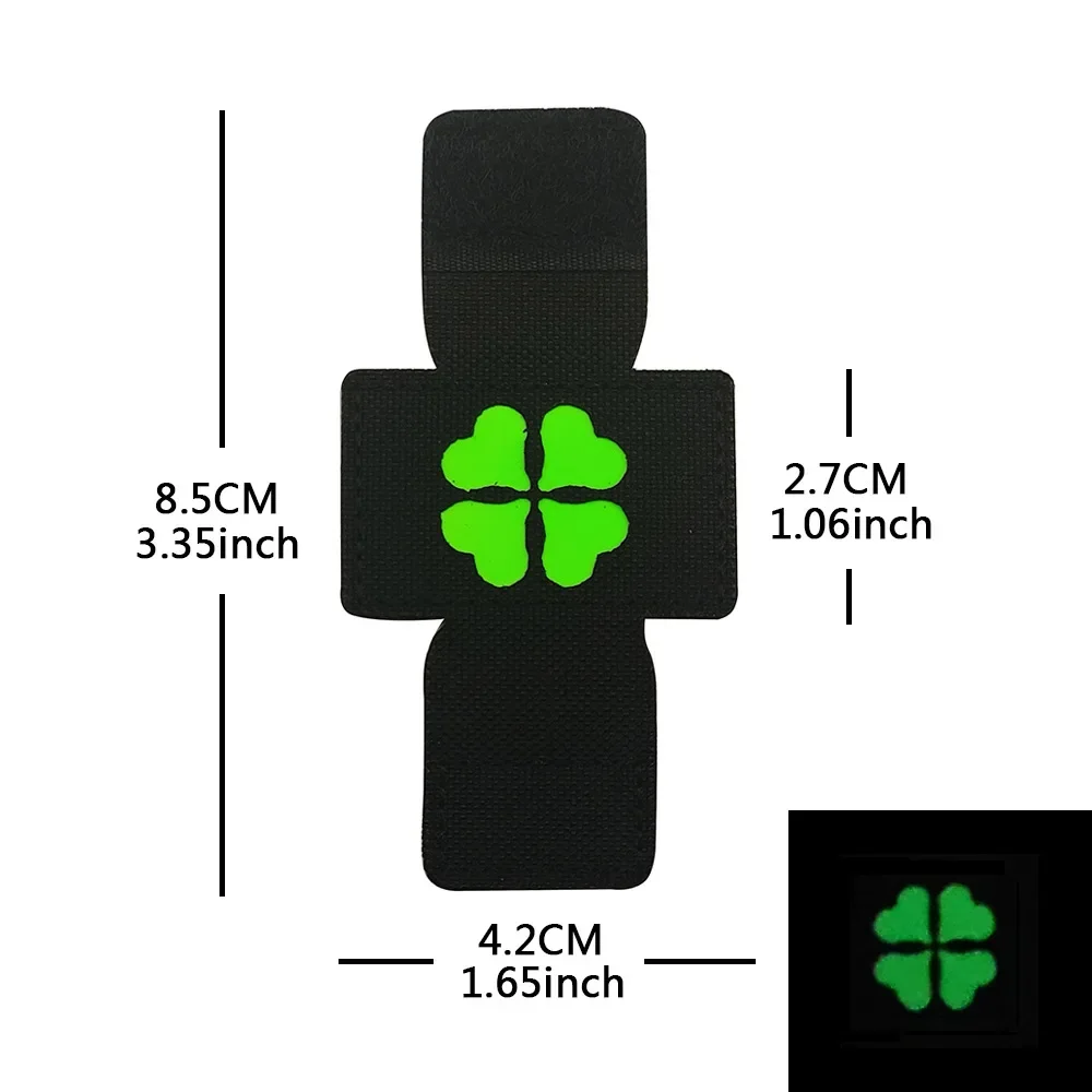 Parche táctico luminiscente de trébol para mochila MOLLE - imagen 5