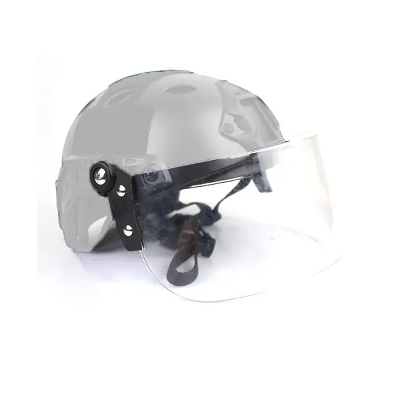 Protección facial táctica abatible transparente para casco FAST/MICH - imagen 3