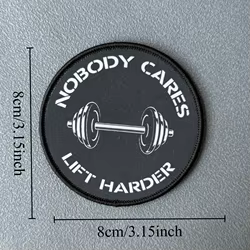 Parche táctico moral Lift Harder con gancho y bucle
