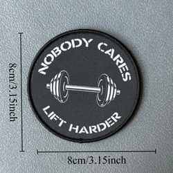 Parche táctico moral Lift Harder con gancho y bucle