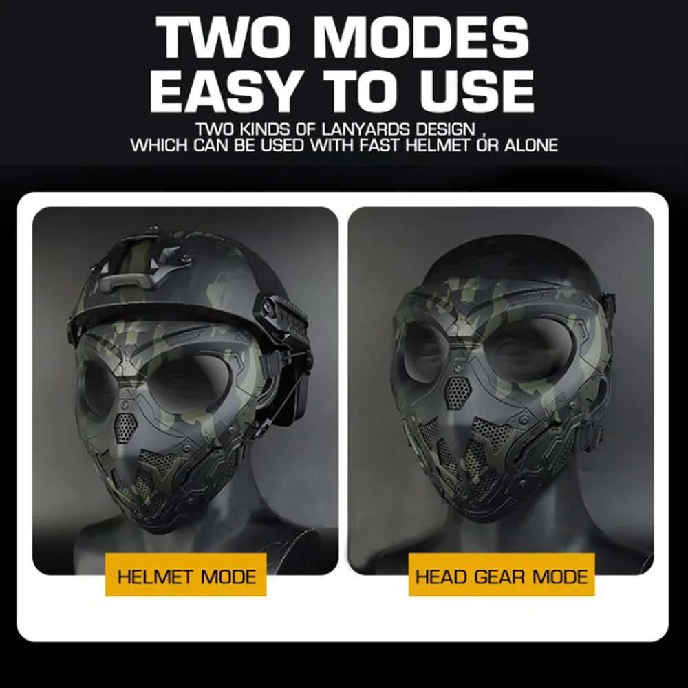 Máscara táctica Cobra serpiente para airsoft, paintball y cosplay - imagen 4