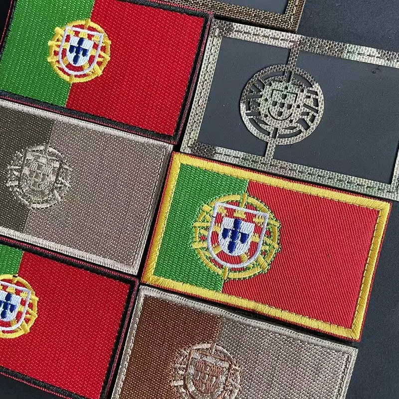 Parche bordado bandera de Portugal reflectante IR táctico - imagen 4