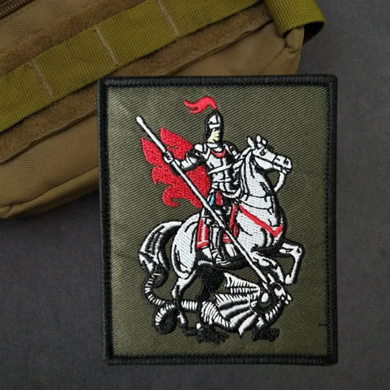 Parche táctico bordado San Jorge con velcro para chaleco y mochila - imagen 5