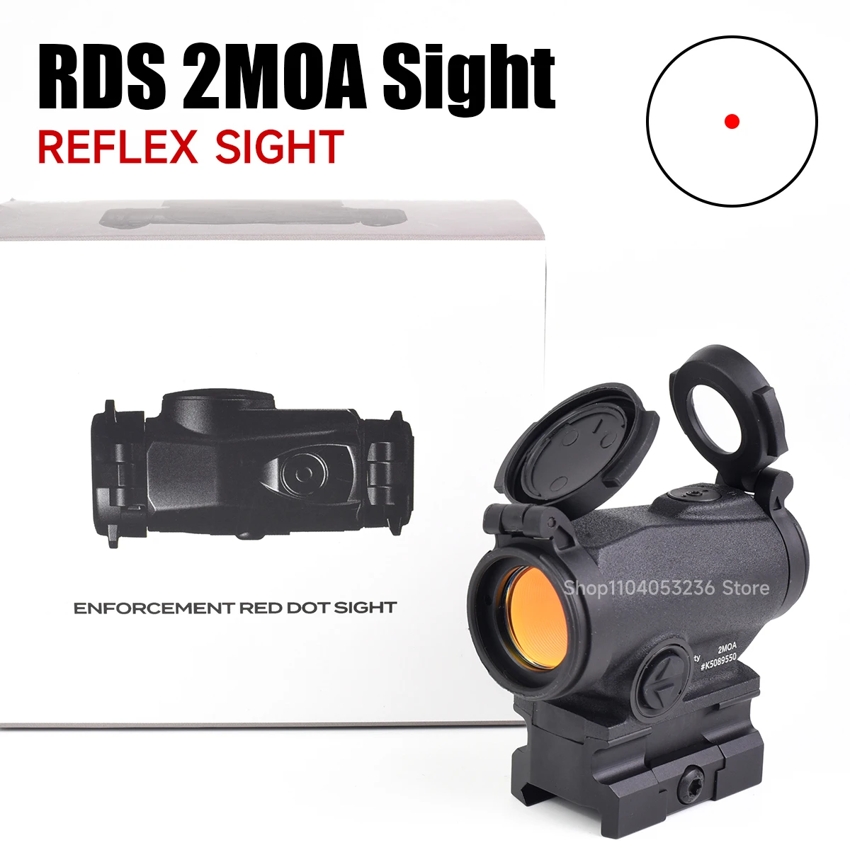 Mira Táctica Punto Rojo RDS 2MOA para Riel 20 mm – Airsoft y Caza - imagen 4