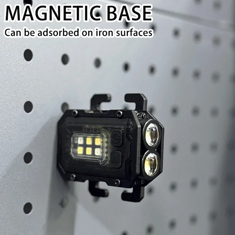 Linterna táctica EDC recargable USB con clip y sistema MOLLE - imagen 4