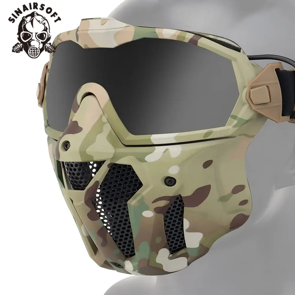 SINAIRSOFT mascarilla táctica cara completa con gafas antivaho - imagen 2