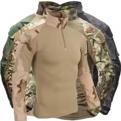 Camisa táctica de combate camuflaje militar ripstop