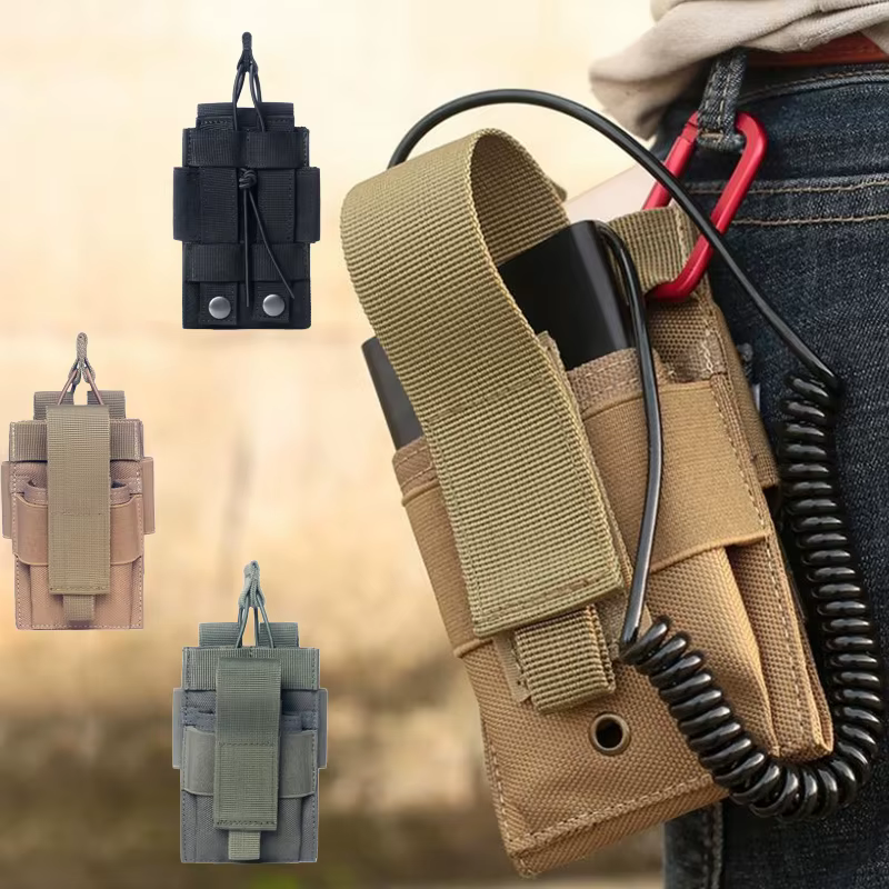 Bolsa táctica MOLLE para radio y móvil – Riñonera versátil outdoor - imagen 5