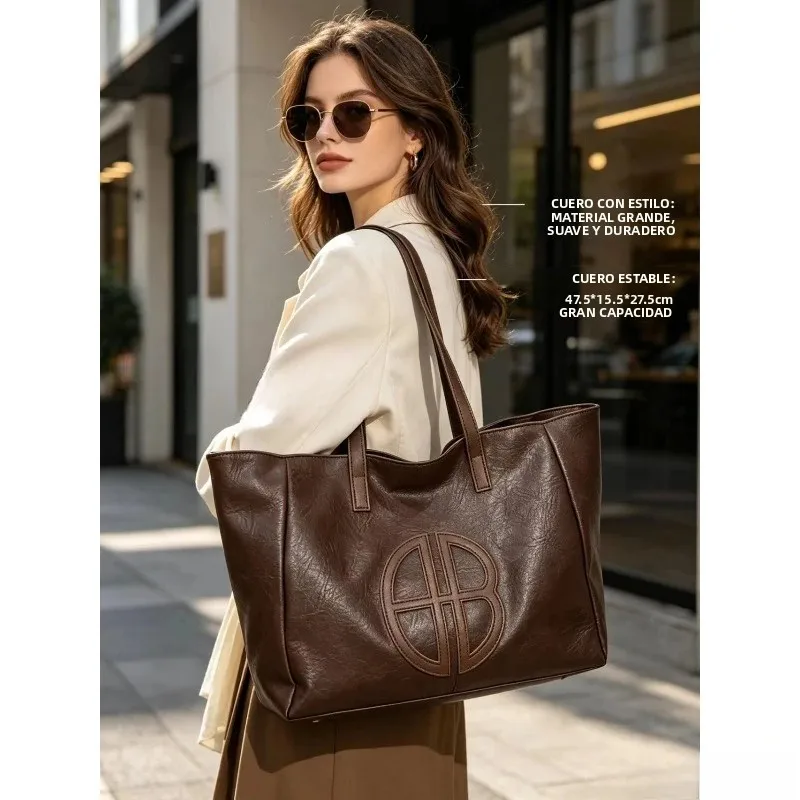 Bolso de hombro tote retro gran capacidad casual para trabajo - imagen 3