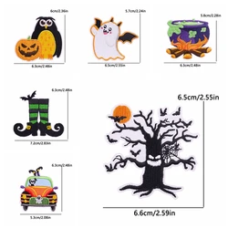 Parche termoadhesivo bordado murciélago calabaza – Halloween para coser o planchar