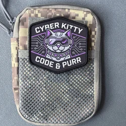 Parche táctico gato insignia moral gancho y bucle