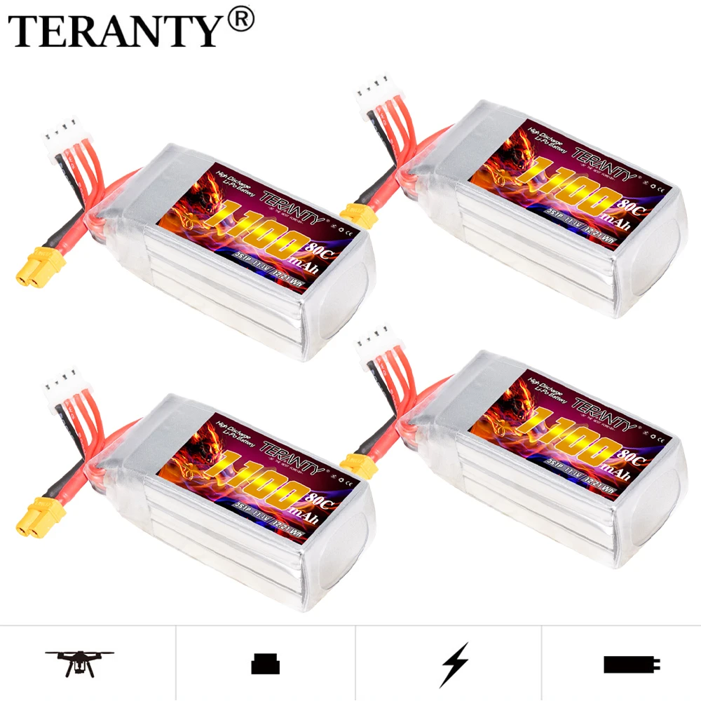 Batería LiPo TREANTY 3S vista frontal