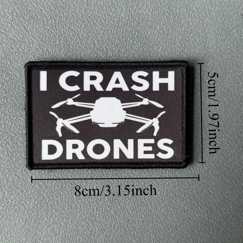 Parche táctico I Crash Drone con cierre de gancho y bucle - imagen 3