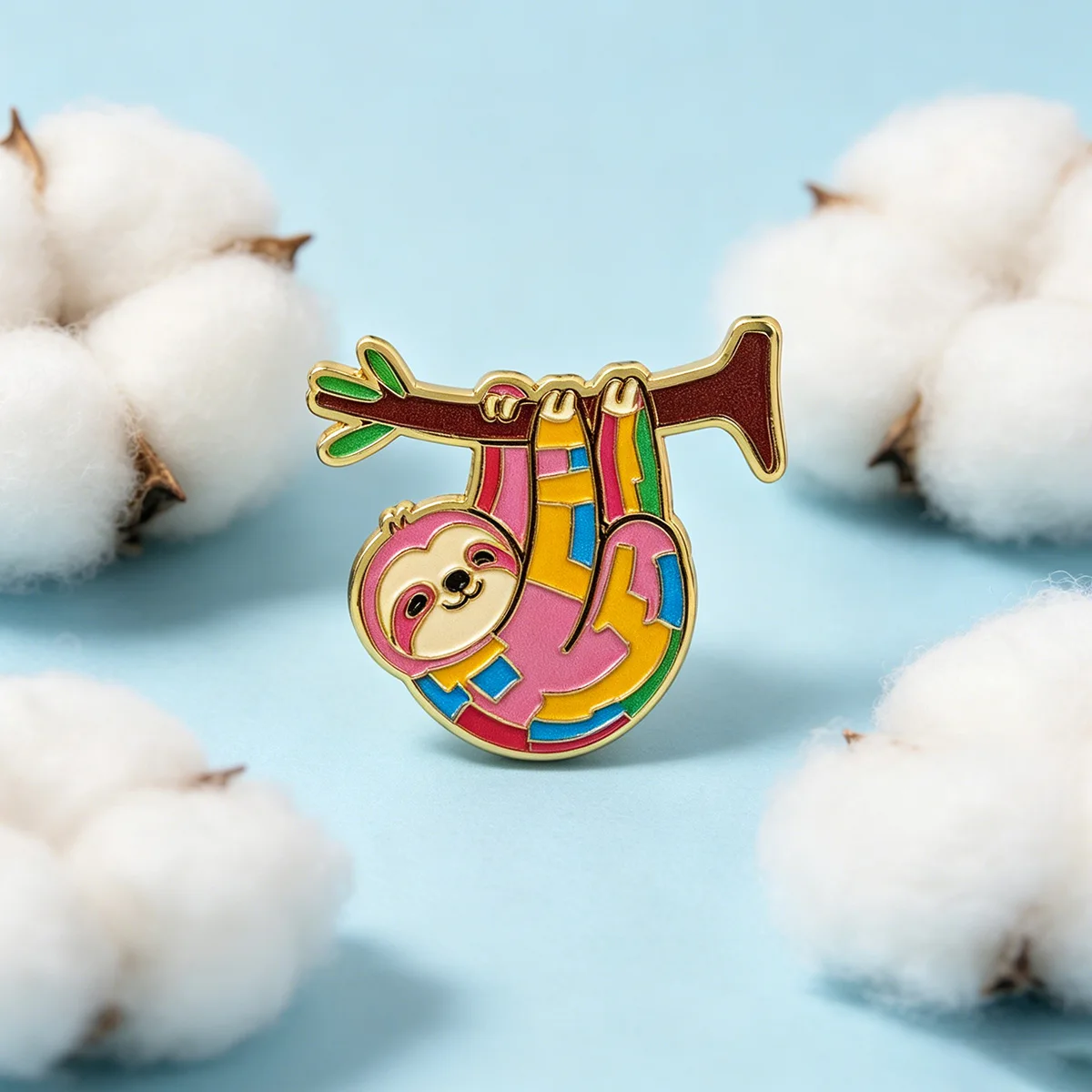Broche perezoso esmaltado de metal – pin para mochila y sombrero - imagen 3