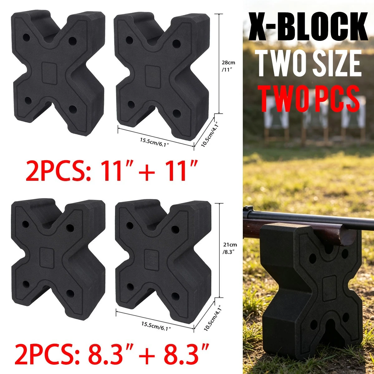 Adaptador X-Block de espuma EVA para bípode de rifle - imagen 2