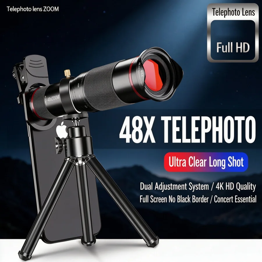 Lente teleobjetivo para móvil con trípode – Visión HD portátil - imagen 5