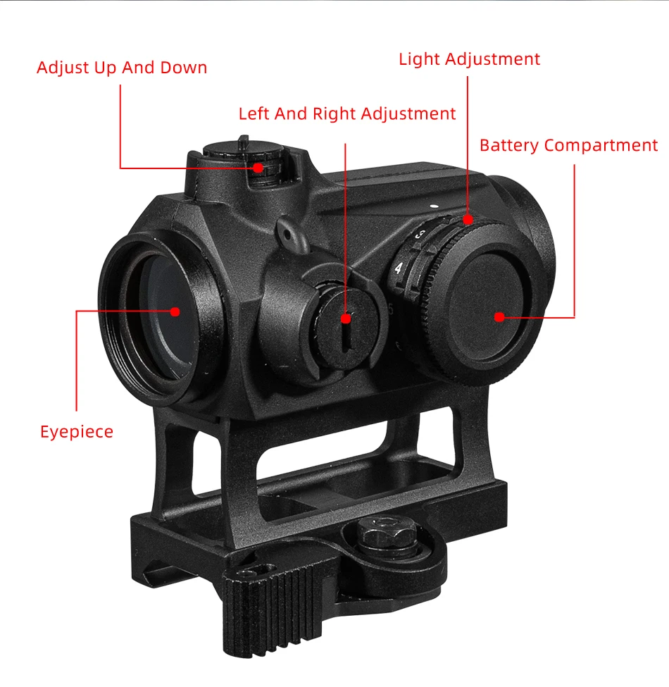 Aspecto y configuración de la mira para montaje