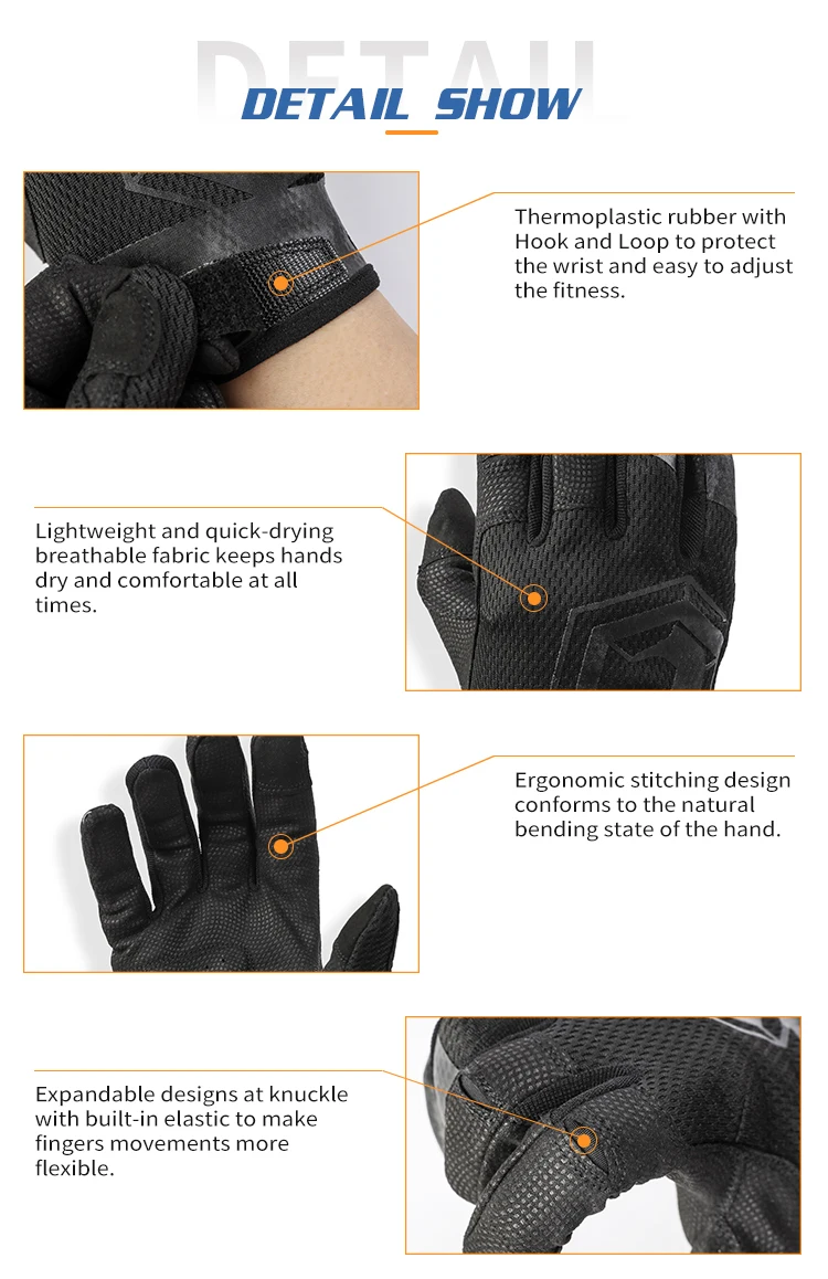 Guantes en uso para actividades al aire libre