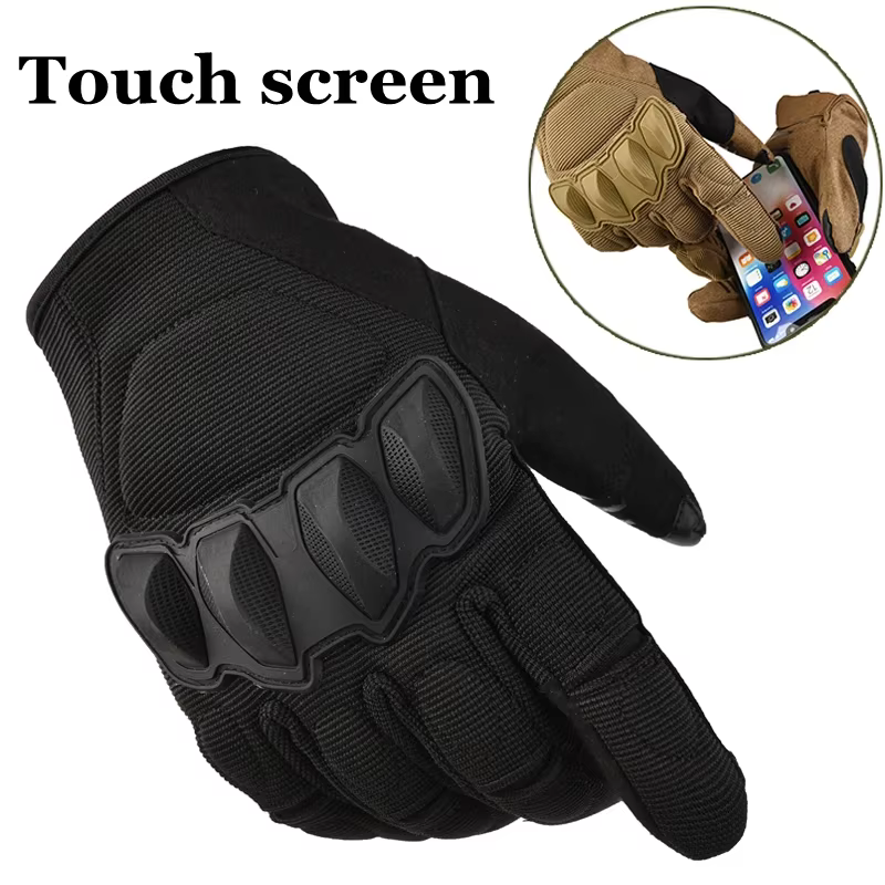 Guantes tácticos nudillos duros pantalla táctil motocross