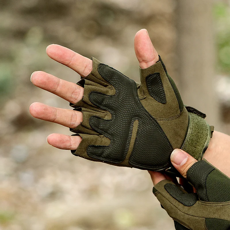 Guantes tácticos sin dedos con nudillos reforzados para airsoft - imagen 3