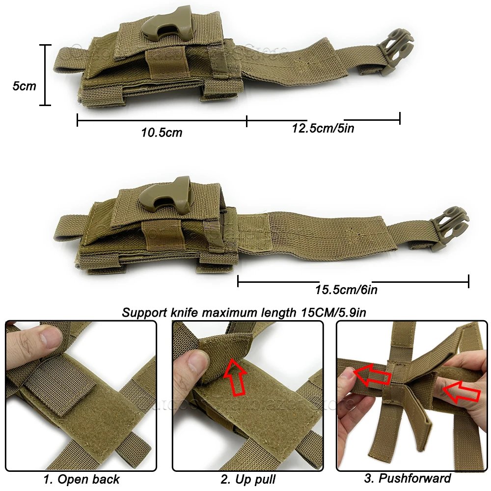 Organizador MOLLE táctico funda horizontal y vertical para cuchillos - imagen 5