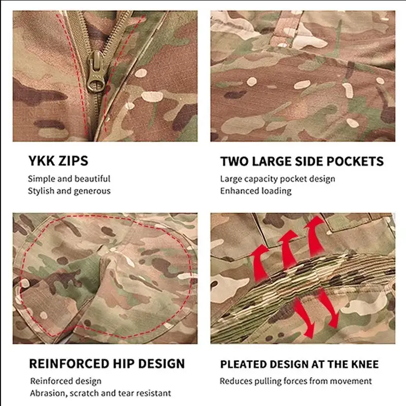 HAN WILD Pantalones cargo tácticos camuflaje transpirable exteriores - imagen 5
