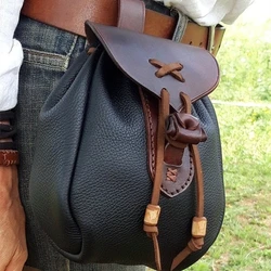 YUNFAN Cinturón táctico militar de cuero con bolso