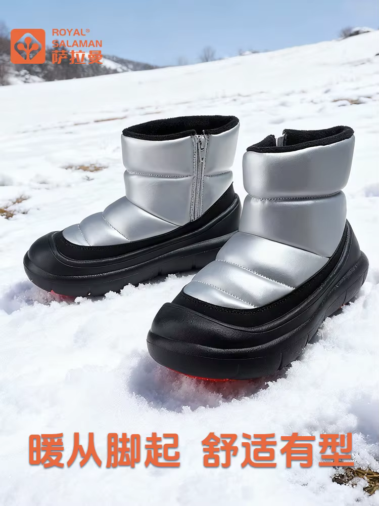 SALAMAN Botas de nieve impermeables antideslizantes terciopelo mujer - imagen 3
