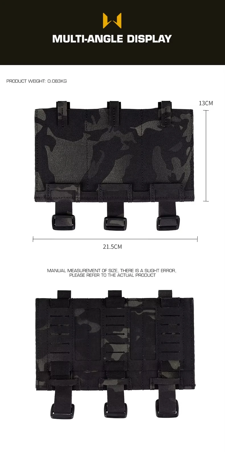 Panel triple flexible con sistema MOLLE