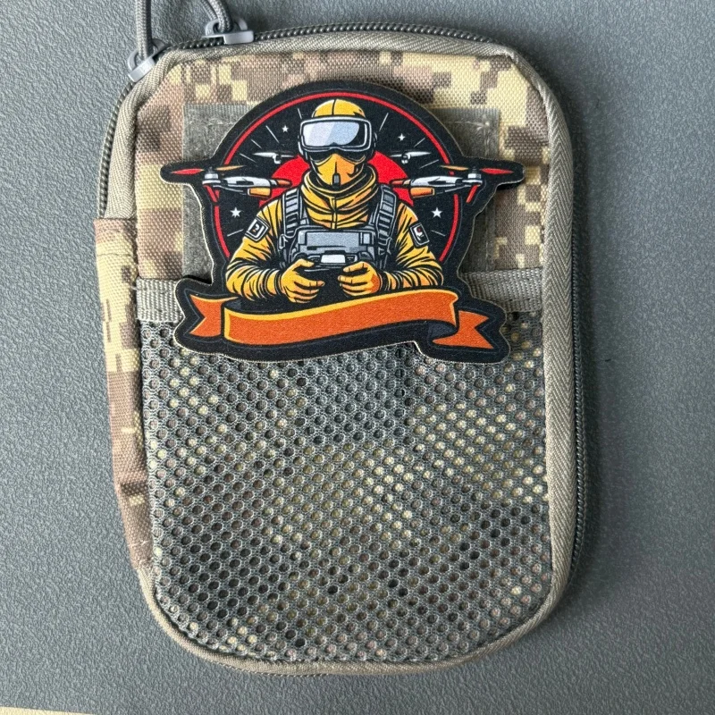 Parche táctico FPV operador con velcro gancho y bucle - imagen 3