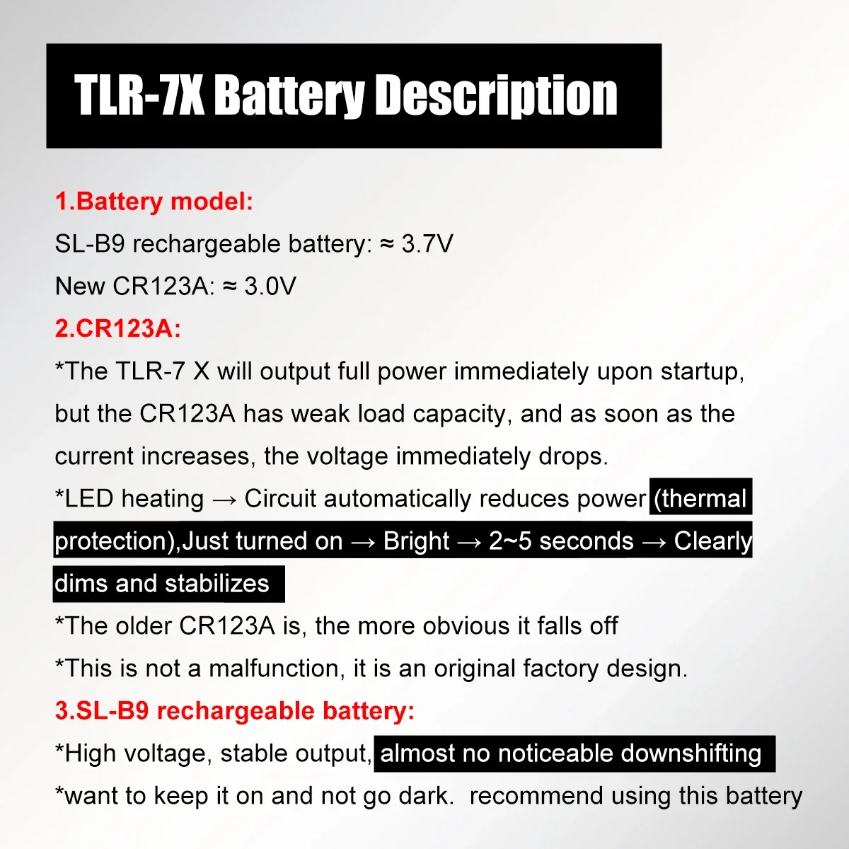 TLR 7 Linterna táctica estroboscópica recargable con apagado auto - imagen 4