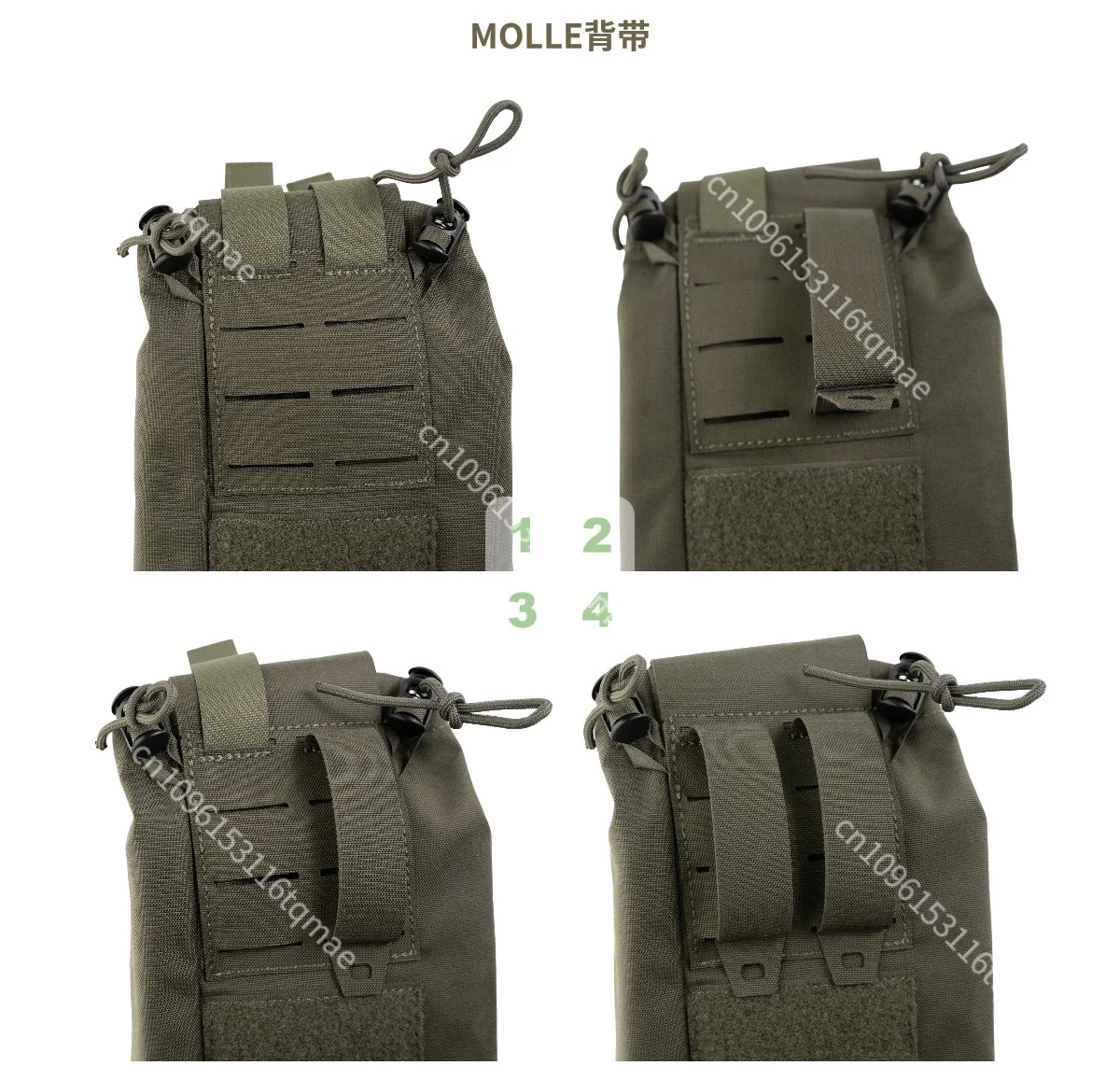 Green Ruins MC bolsa táctica MOLLE plegable mini camuflaje - imagen 5