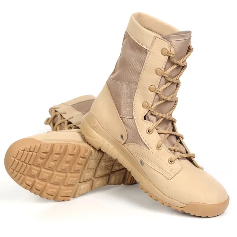 Botas tácticas cuero hombre – Combate y desierto para invierno - imagen 5