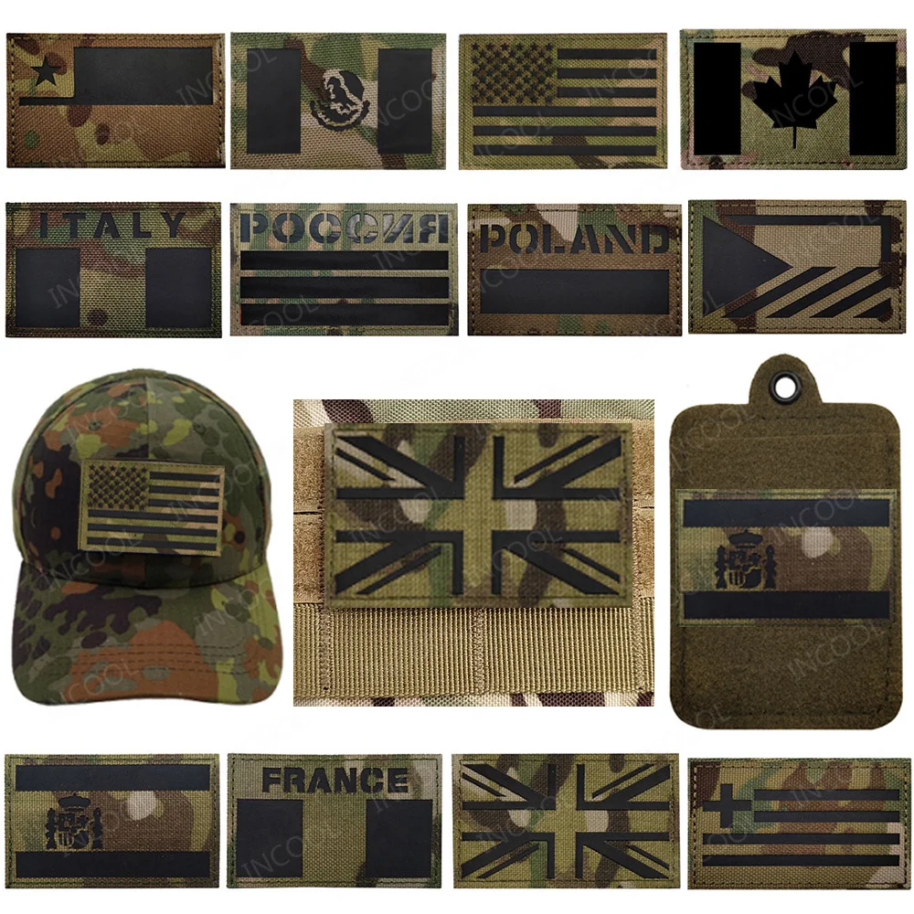 Parche reflectante bandera táctica para uniforme y mochila - imagen 4