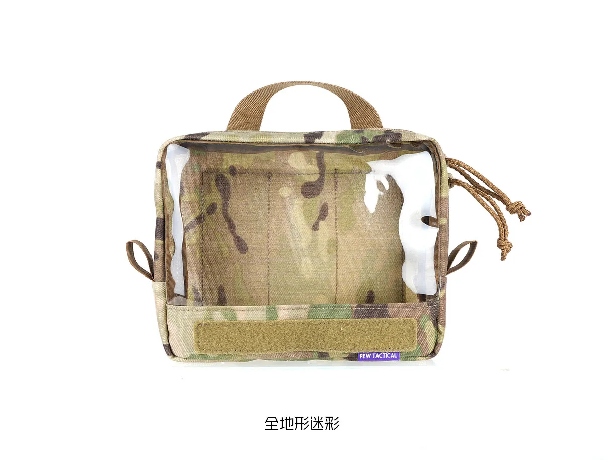 Bolsa organizadora táctica transparente PET con cierre velcro trasero - imagen 5