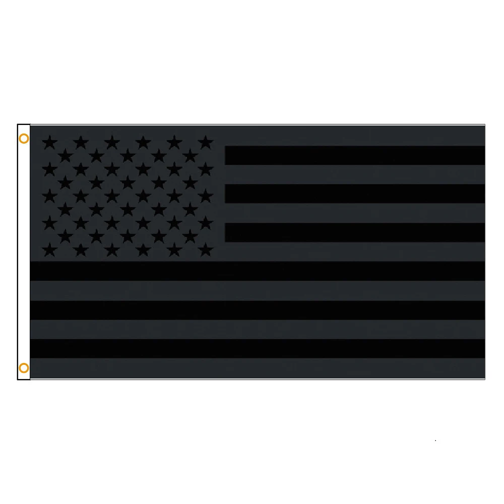 Bandera estadounidense negra táctica para pared, interior y exterior - imagen 5