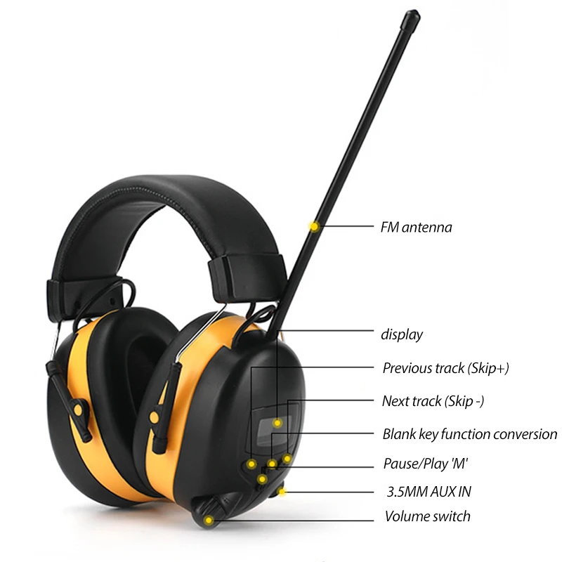 Protección auditiva auriculares radio AM/FM Bluetooth digital - imagen 5