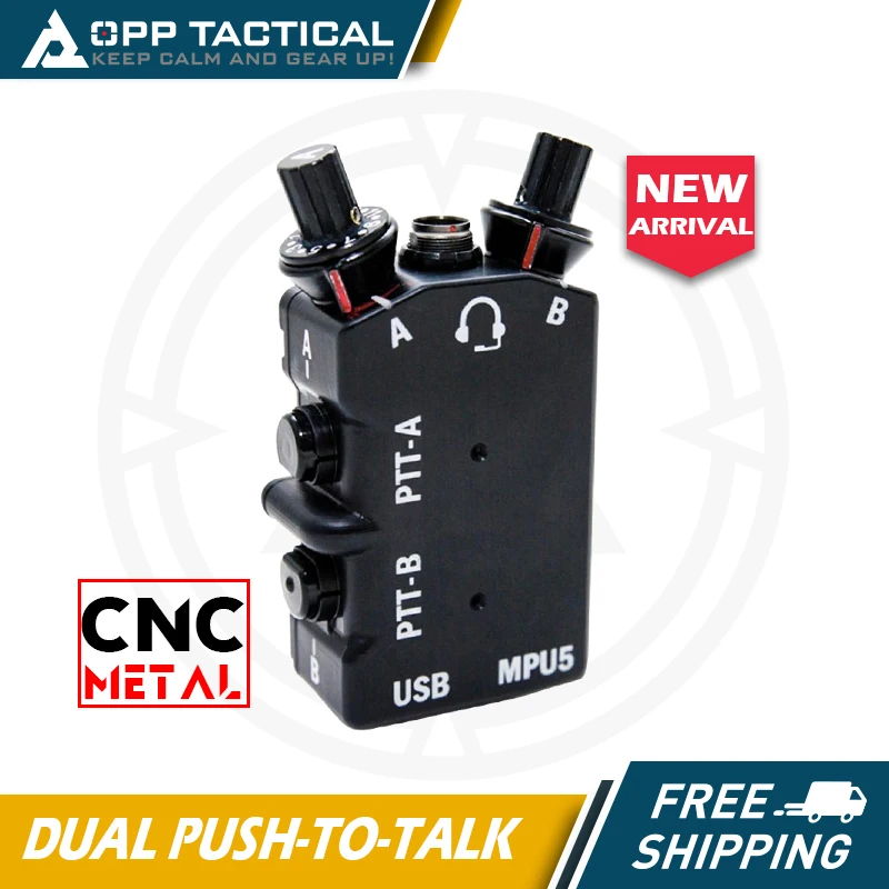 FCS-Tactical MPU5 Adaptador PTT Dual CNC Metal para AMP y COMTAC3 - imagen 5